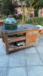 Big Green Egg Medium + Buitenkeuken, Tuin en Terras, Buitenkeukens, Ophalen, Houtskool, Inbouw, Big Green Egg (origineel)