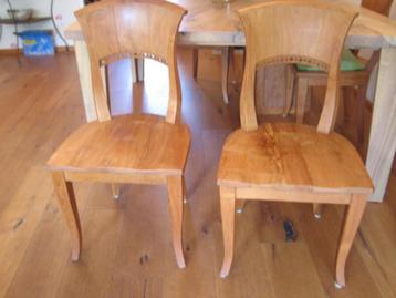 4 Italiaanse hardhout design eettafel stoelen beschikbaar voor biedingen