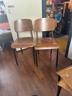 Set van vier stoelen, Huis en Inrichting, Stoelen, Ophalen, Gebruikt, School, Bruin