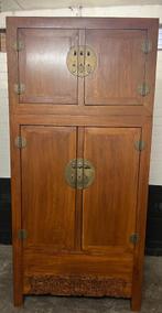 Chinese kast duo bruidskast 2 delig chinees houtsnijwerk, Huis en Inrichting, Kasten | Overige, Verburgt Vintage, Gebruikt, Ophalen of Verzenden