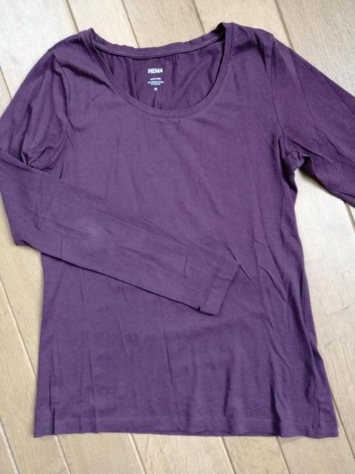 HEMA t- shirt lange mouw aubergine maat M - nieuw -, Kleding | Dames, T-shirts, Nieuw, Paars, Lange mouw, Ophalen of Verzenden