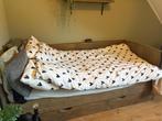 Steigerhouten bed met logeerlade, Ophalen, 90 cm, Stoer, robuust, Steigerhout
