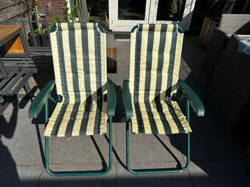 4 luxe tuinstoelen/klapstoelen, 2 met verstelbare rugleuning beschikbaar voor biedingen