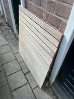 Vlondertegel hardhout 100x100cm 3x, Tuin en Terras, Ophalen, Gebruikt, Hout