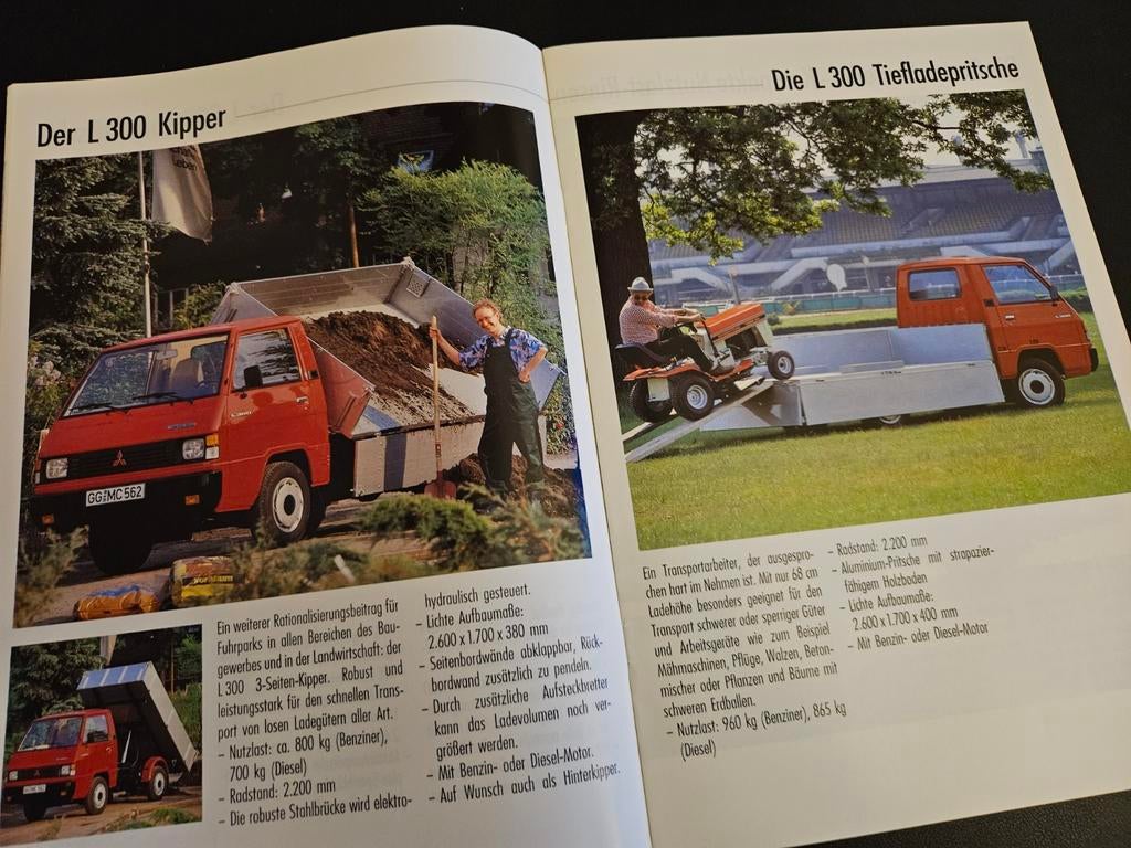 Brochure Mitsubishi Nutzfahrzeuge L300 & Canter 1989, Ophalen of Verzenden, Zo goed als nieuw, Mitsubishi