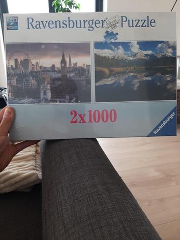 Ravensburger puzzel 2x1000 stukjes – nieuw in doos beschikbaar voor biedingen