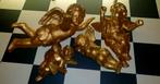 Engelen Decoratie van papiermaché goud kerst, Antiek en Kunst, Ophalen