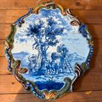 Antieke polychrome plaquette, Antiek en Kunst, Ophalen of Verzenden