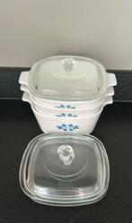 Pyroflam dekschalen ovenvast 3 modellen met deksel, Huis en Inrichting, Ophalen of Verzenden, Zo goed als nieuw, Overige materialen