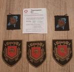 Brandweer 3x opstrijk emblemen, 2x schouder origineel n.o.s., Verzenden, Nieuw