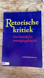 A. Braet - Retorische kritiek, Ophalen of Verzenden, Zo goed als nieuw, A. Braet