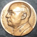 Een herinneringspenning van J van Eck inz 20j bestaan NMB, Verzenden, Brons, Nederland