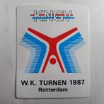 Oude sticker.  KNGV.  W.K. TURNEN 1987. Rotterdam., Verzamelen, Ophalen of Verzenden, Zo goed als nieuw