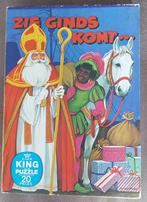 Vintage puzzel Sinterklaas en zwarte Piet ( King), Ophalen of Verzenden, Gebruikt