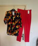 Magna set blouse en pantalon rood meerkleurig nieuw 44, Maat 42/44 (L), Nieuw, Ophalen of Verzenden, Magna