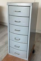 Stalen ladekast met 6 lades, Huis en Inrichting, Kasten | Roldeurkasten en Archiefkasten, Ophalen, Minder dan 50 cm, Gebruikt