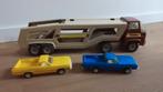 Tonka XR 101 oplegger met auto's, Kinderen en Baby's, Speelgoed | Speelgoedvoertuigen, Ophalen of Verzenden, Gebruikt
