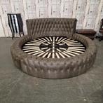 Chesterfield Bed Rond – Vintage Bruin, Ophalen, Overige materialen, Bruin, Klassiek