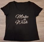 Zwart shirt make a wish L., Kleding | Dames, Zwart, Maat 42/44 (L), Ophalen of Verzenden, Zo goed als nieuw