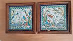 Twee Zeldzame Tegels Flamingo's J. Veillard & Cie 19e Eeuw, Ophalen of Verzenden