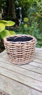 Rieten pot met plastic binnenkant, Tuin, Minder dan 30 cm, Minder dan 60 cm, Rond