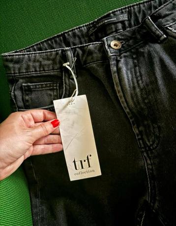 Zara zwarte spijkerbroek, high waist donker grijze jeans, 36 beschikbaar voor biedingen