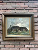 Schilderij Frans Manders - Boerderijlandschap, Antiek en Kunst, Kunst | Schilderijen | Klassiek, Ophalen of Verzenden