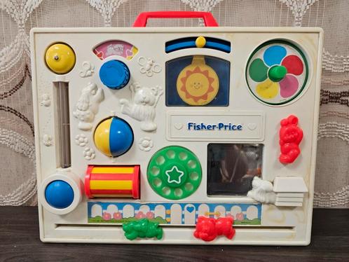 Retro Fisher price vintage activity center + bevestiging, Kinderen en Baby's, Speelgoed | Fisher-Price, Gebruikt, Speelset, Met geluid