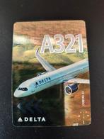 Delta A321 vliegtuig kaart, Verzamelen, Luchtvaart en Vliegtuigspotten, Ophalen of Verzenden, Nieuw, Kaart, Foto of Prent