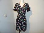 Tante Betsy leuke jurk vogel en bloemen print v hals M, Maat 38/40 (M), Tante Betsy, Overige kleuren, Verzenden