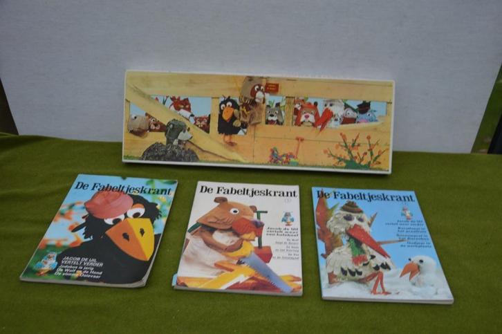 jeugdsentiment Fabeltjeskrant: lange puzzel en 3 boekjes`68, Verzamelen, Speelgoed, Gebruikt, Ophalen of Verzenden