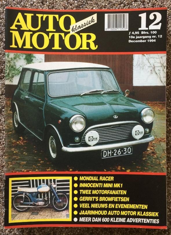 Auto Motor Klassiek: Innocenti Mini Mk 1, Mondial racer, Ophalen of Verzenden, Gelezen, Algemeen