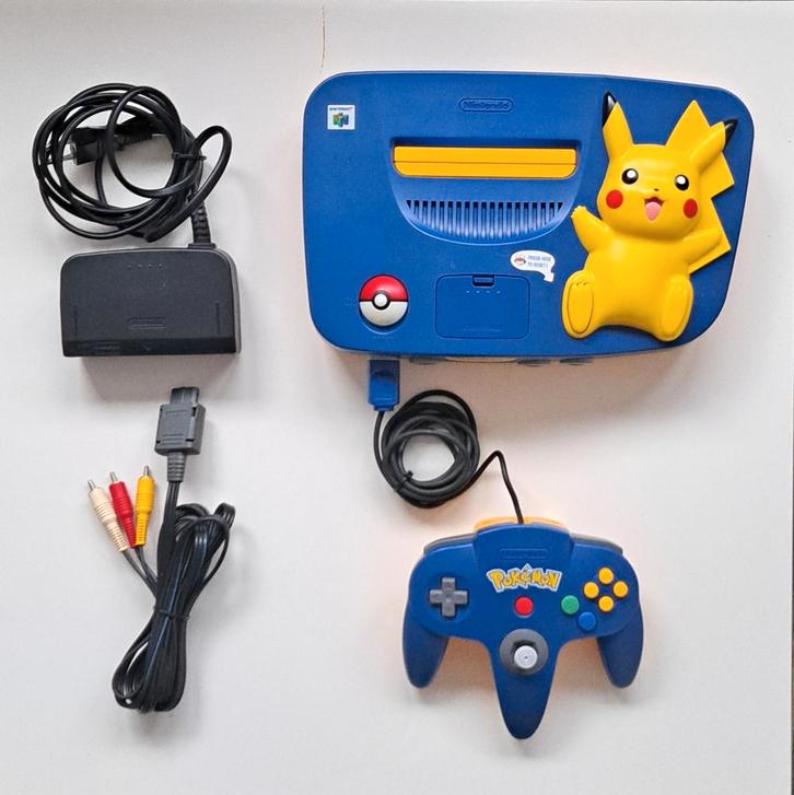 Gerefurbished | Pokémon Pikachu Nintendo 64 | N64 | Uniek, Spelcomputers en Games, Spelcomputers | Nintendo 64, Zo goed als nieuw