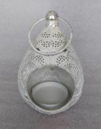 Romantisch Theelichthouder met Oosters Design. Hoogte 16 cm., Huis en Inrichting, Woonaccessoires | Kandelaars en Kaarsen, Wit