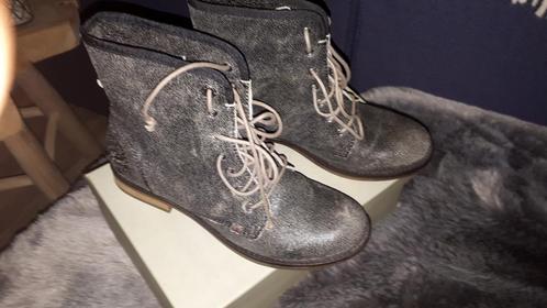 Pilotenleer opgeruwd blauwgrijze leren enkellaarsjes mt 39, Kleding | Dames, Schoenen, Nieuw, Dansschoenen, Grijs, Ophalen