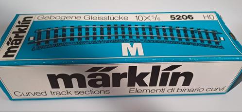 Märklin 5206 H0 Tegenbocht wissels M-rail, Hobby en Vrije tijd, Modeltreinen | H0, Gebruikt, Rails, Wisselstroom, Märklin, Ophalen of Verzenden