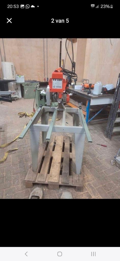 Omga rn 600 radiaalzaag, Doe-het-zelf en Verbouw, Gereedschap | Zaagmachines, Zo goed als nieuw, Afkortzaag, 1200 watt of meer