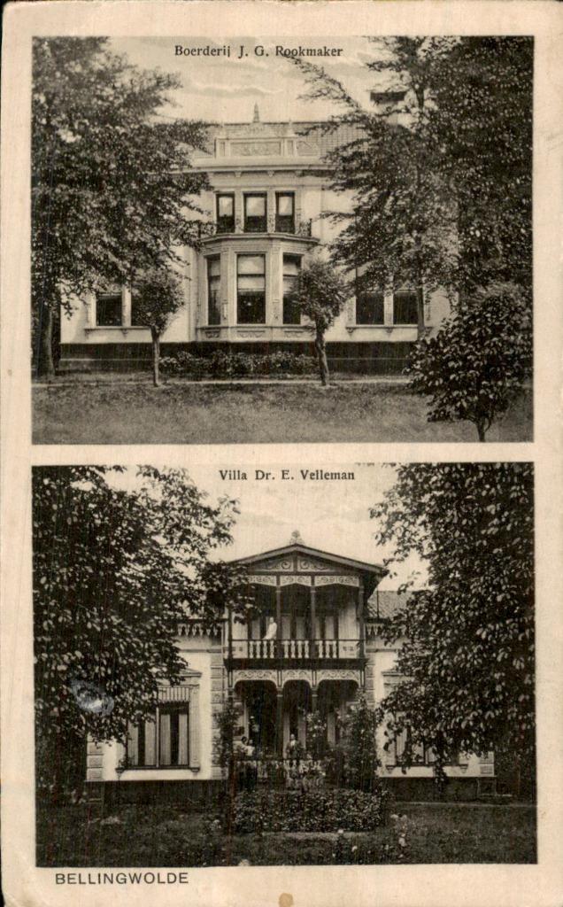 Bellingwolde- Boerderij en Villa, Verzamelen, Ansichtkaarten | Themakaarten, Gelopen, Voor 1920, Stad of Dorp, Ophalen of Verzenden