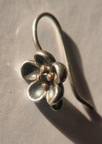 Pandora black spinel forever bloom oorhanger, Ophalen of Verzenden, Zo goed als nieuw, Zilver, Zilver