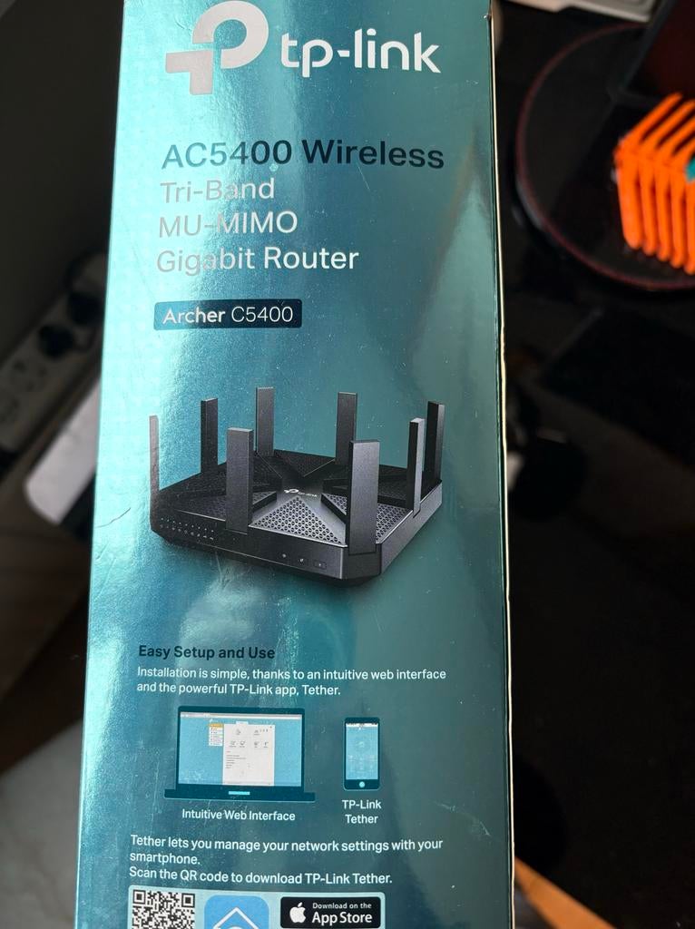 TP-Link Archer C5400 Router - Gebruikt, Compleet in Doos, Ophalen of Verzenden, Gebruikt, Router