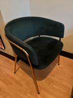 Kave home runnie stoel groen suede goud eetstoelen, Huis en Inrichting, Stoelen, Ophalen of Verzenden, Gebruikt, Overige kleuren