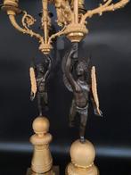 Antieke empire kandelaars, Antiek en Kunst, Ophalen, Koper of Brons