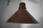 grote metalen bruine industriële hanglamp, Gebruikt, Ophalen of Verzenden, Metaal, Minder dan 50 cm