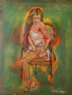 dressing, Antiek en Kunst, Kunst | Schilderijen | Modern, Ophalen of Verzenden