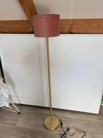 Vloerlamp goud/velours Roze, Huis en Inrichting, Lampen | Vloerlampen, Ophalen, Zo goed als nieuw, 150 tot 200 cm