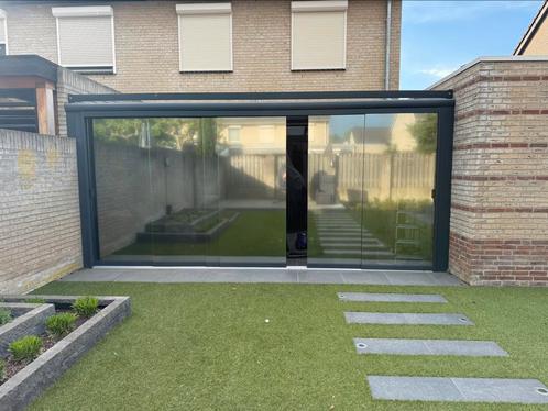 Overkapping met glazen schuifwanden, Tuin en Terras, Overkappingen, Gebruikt, Veranda, Ophalen
