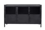 Giga Meubel Zwart Stalen Dressoir/TV-meubel, Ophalen, 100 tot 150 cm, Zo goed als nieuw, Metaal