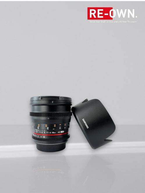 Samyang 50mm T1.5 AS UMC VDSLR Canon EF (topstaat + garantie, Audio, Tv en Foto, Fotografie | Lenzen en Objectieven, Zo goed als nieuw