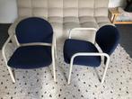 Vintage design buisstoelen model fauteuil blauw jaren 80, Huis en Inrichting, Ophalen, Twee, Blauw, Zo goed als nieuw