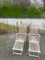 Deckchair teak hardhout ligbedden tuin, Ophalen of Verzenden, Zo goed als nieuw